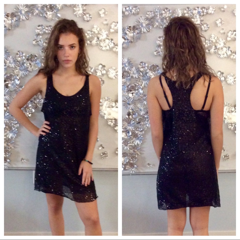 NWT Victoria's Secret black sequin dress--size M
